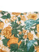 2PCS Gelb 1950er Blumen Breiter Träger Top & Mini Rock