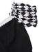 Schwarz 1950er Halloween Check Kleid & Leder Korsett