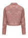 1950er Solide Revers Leder Langarm Jacke