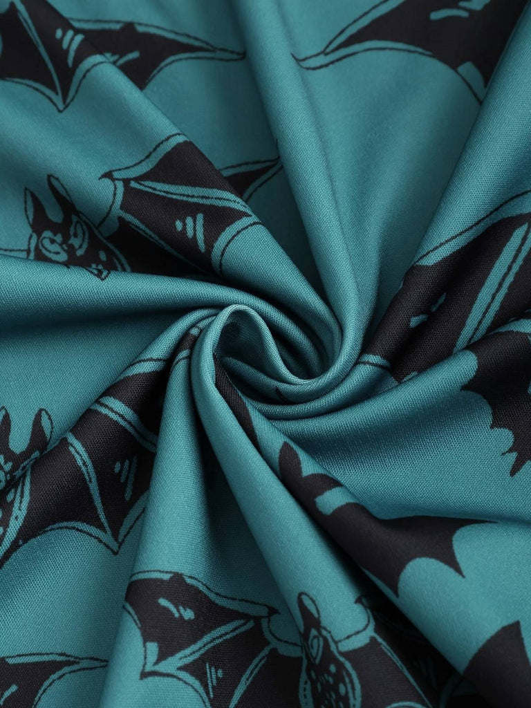 [Übergröße] Dunkelblau 1950er Halloween Schläger Schnürung Kleid