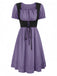 1940er Punk Gothic Puffärmel Rüschen Kleid