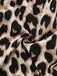 [Größentabelle] Schwarz 1950er Leopard Quadratischer Hals Romper