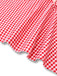 Rot 1960er Plaid Herz Tasche Halter Kleid