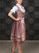 Rose 1950er Oktoberfest Dirndl Blumen Kleid & Besticktes Netz Schürze