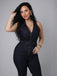 Blau 1970er Baumwolle Denim Ausgestellter Jumpsuit
