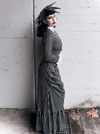 Schwarz 1940er Streifen The Nightmare Before Christmas Suit