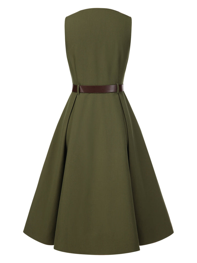 2PCS 1950er Laternenhülle Bluse & Taschen Weste Kleid