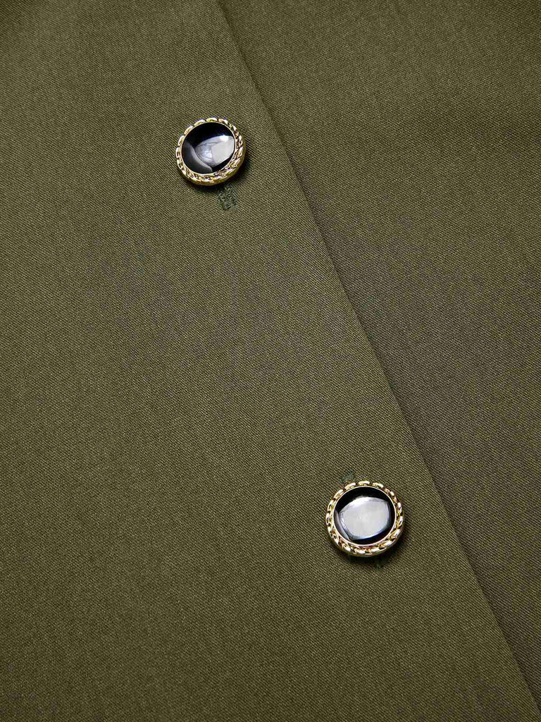 2PCS 1950er Laternenhülle Bluse & Taschen Weste Kleid