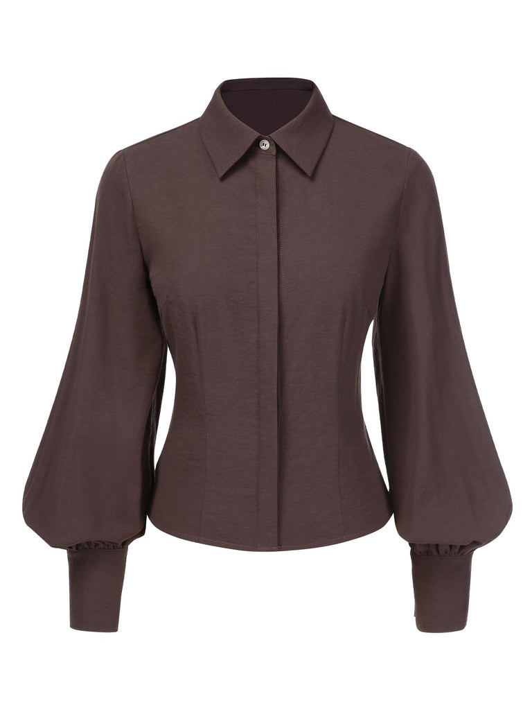 2PCS 1950er Laternenhülle Bluse & Taschen Weste Kleid