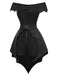 2PCS Schwarz 1950er Gothic Schläger Romper & Cover-Up