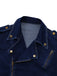 Dunkelblau 1950er Denim Taste Revers Jacke