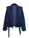 Dunkelblau 1950er Denim Taste Revers Jacke