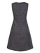 [Vorverkauf] Schwarz 1960er Gesichtsdruck Polka Dot Kleid
