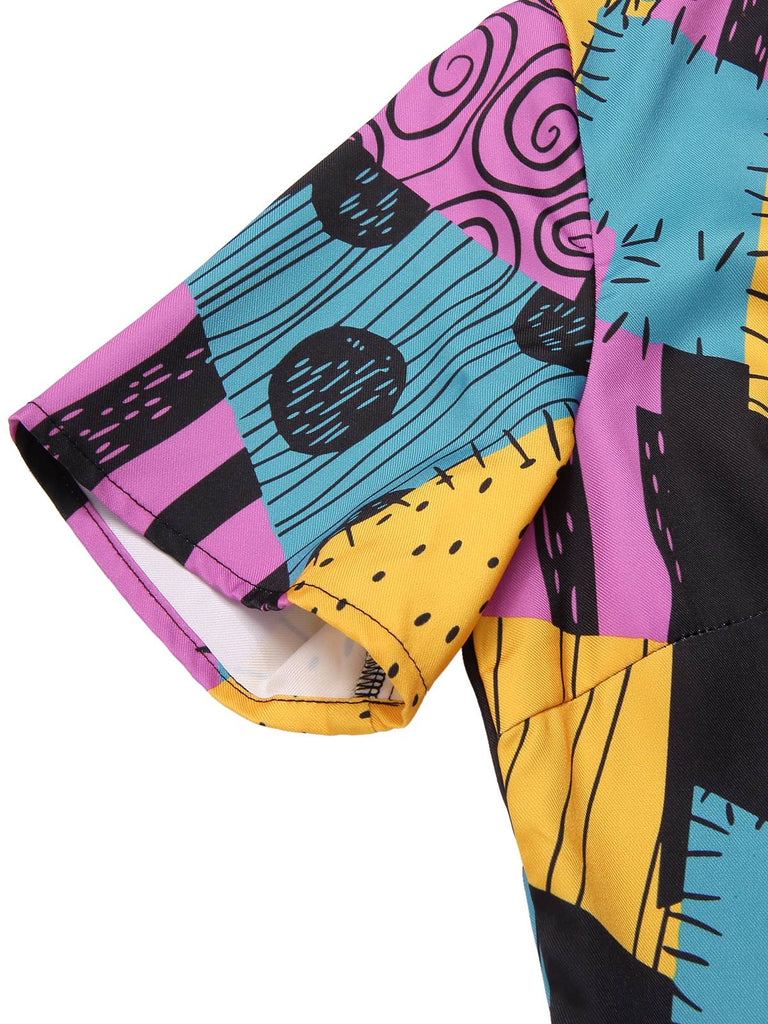 Multicolor 1940er Nightmare Before Christmas Sally Jumpsuit