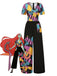 Multicolor 1940er Nightmare Before Christmas Sally Jumpsuit