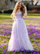 Lila 1930er Blumen Netz Stäbchen Schnürung Kleid