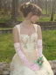 Gelb 1930er Blumen Netz Stäbchen Schnürung Kleid