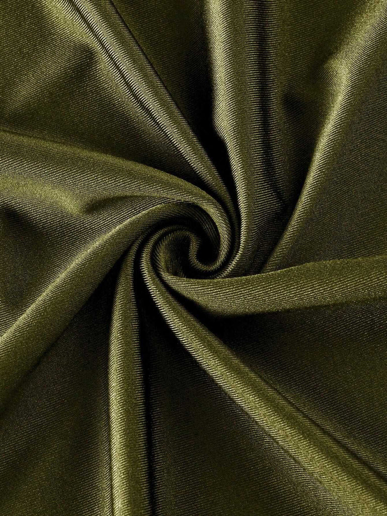 1930er Solide Spaghetti Träger Satin Kleid