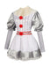 Silber 1960er Halloween IT Pennywise Streifen Puffärmel Flaumig Kleid