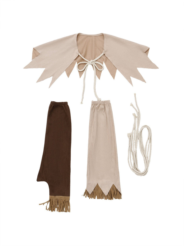 2PCS Braun 1960er Halloween Vogelscheuche Set