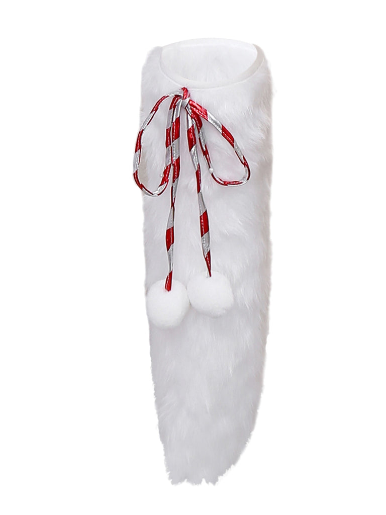 Rot 1960er Zuckerstange Streifen Kapuze Kleid & Beinwärmer