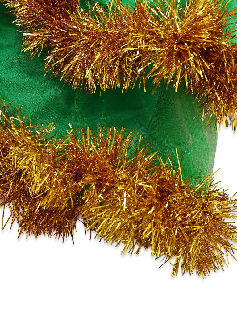 Grün 1950er Weihnachten Baum Abgestuft Kleid Set