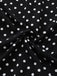 Schwarz 1930er Spitze Patchwork Polka Dot Kleid