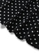 Schwarz 1930er Spitze Patchwork Polka Dot Kleid