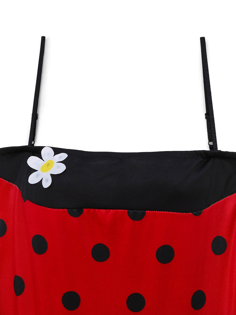 Rot 1960er Miraculous LADYBUG Bubble Cosplay Kostüm Set