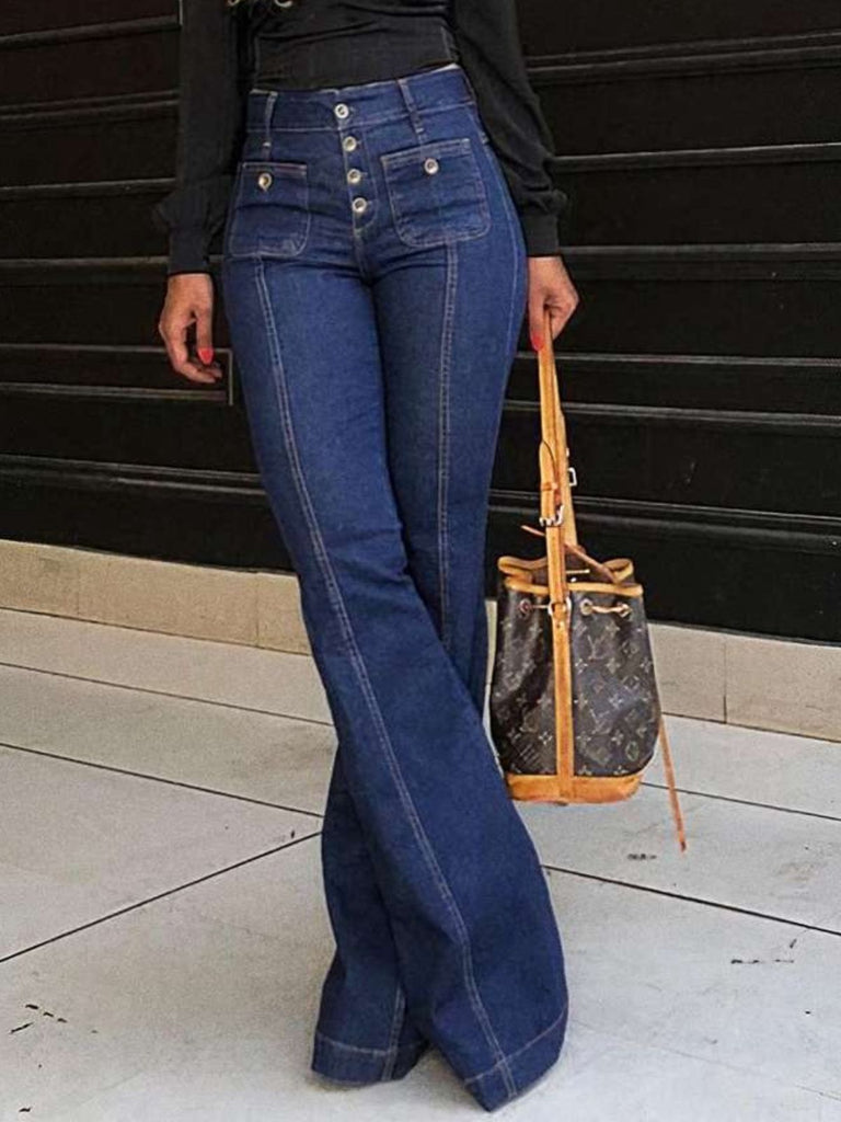 1950er Denim Ausgestellt Taschen Lange Jeans