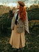 Evelyn Carnahan Outfit Khaki 1930er Streifen Revers Abnehmbare Krawatte Kleid