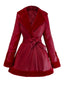 1950er Leder Pelzkragen Mantel Mit Kapuze