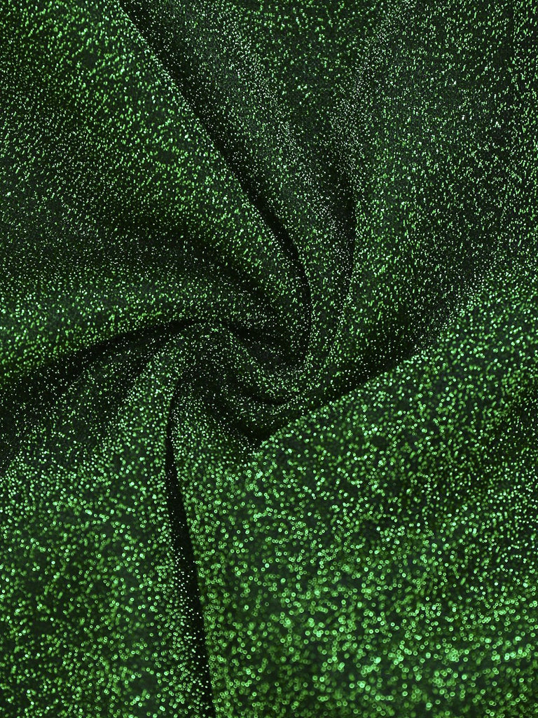 Grün 1980er Solide Glitzernd Verspotten Netz Jumpsuit