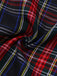 Schwarz 1940er Tartan Plaid Rüschen Bogen Latzhose
