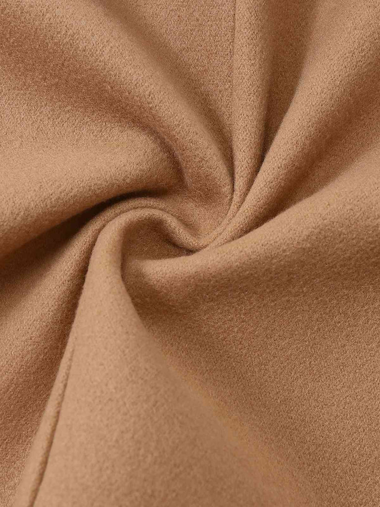 1970er Solide Rollkragen Gürtel Cape Jacke