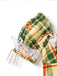 [Vorverkauf] Multicolor 1950er Weihnachten Tartan Spitze Kleid