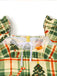 [Vorverkauf] Multicolor 1950er Weihnachten Tartan Spitze Kleid