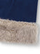 [Vorverkauf] Blau 1960er Faux Pelzgefüttert Gürtel Mantel