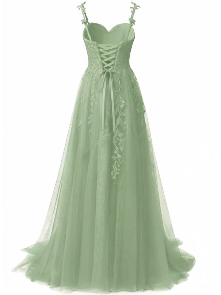 Rot 1930er Spaghetti Träger Spitze Tüll Maxi Kleid