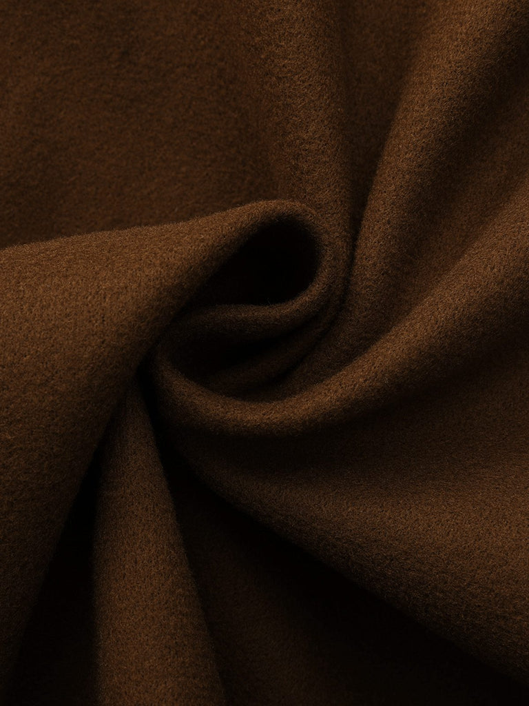 1940er Solide Kunstwolle Breite Revers Swing Mantel