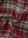 [Vorverkauf] Rot 1940er Flanell-Karo Samt Patchwork Jacke