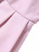 Rosa 1950er Faux-Wolle Hooded Taste Mantel