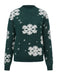 1940er Weihnachten Fleece-Schneeflocke Rollkragen Pullover