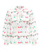 Weiß 1950er Krawattenhals Weihnachtsbeleuchtung Bluse
