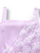 [Vorverkauf] Lila 1920er Blumen Besticktes Netz Satin Kleid