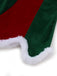 Rot & Grün 1960er Weihnachten Plüsch Trim Kleid Set