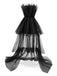 Schwarzes trägerloses 80er Meshkleid in Schleifenoptik mit Vokuhila-Saum