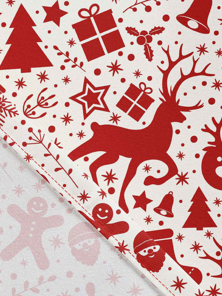 1950er Weihnachten Tartan Pelzbesatz High-Low Saum Kleid