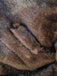 1950er Solide Revers Kunstpelz Pelz Robe Mantel