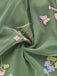 Grün 1950er Blumen Puffärmel Netz Bestickt Kleid